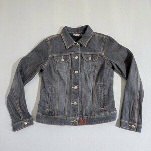 Harley-Davidson denim jacket women's size M grey colour with angel wings graphic